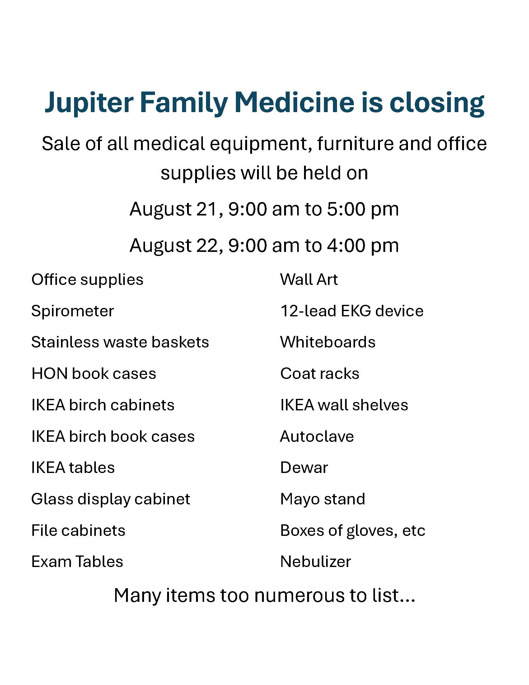 jupiter sale flyer